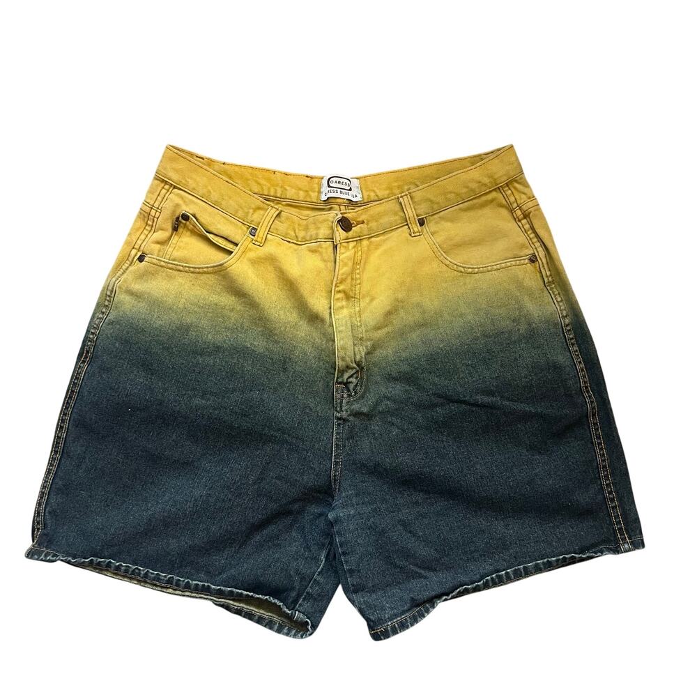 Vintage Caress Blue Ombre Denim Shorts